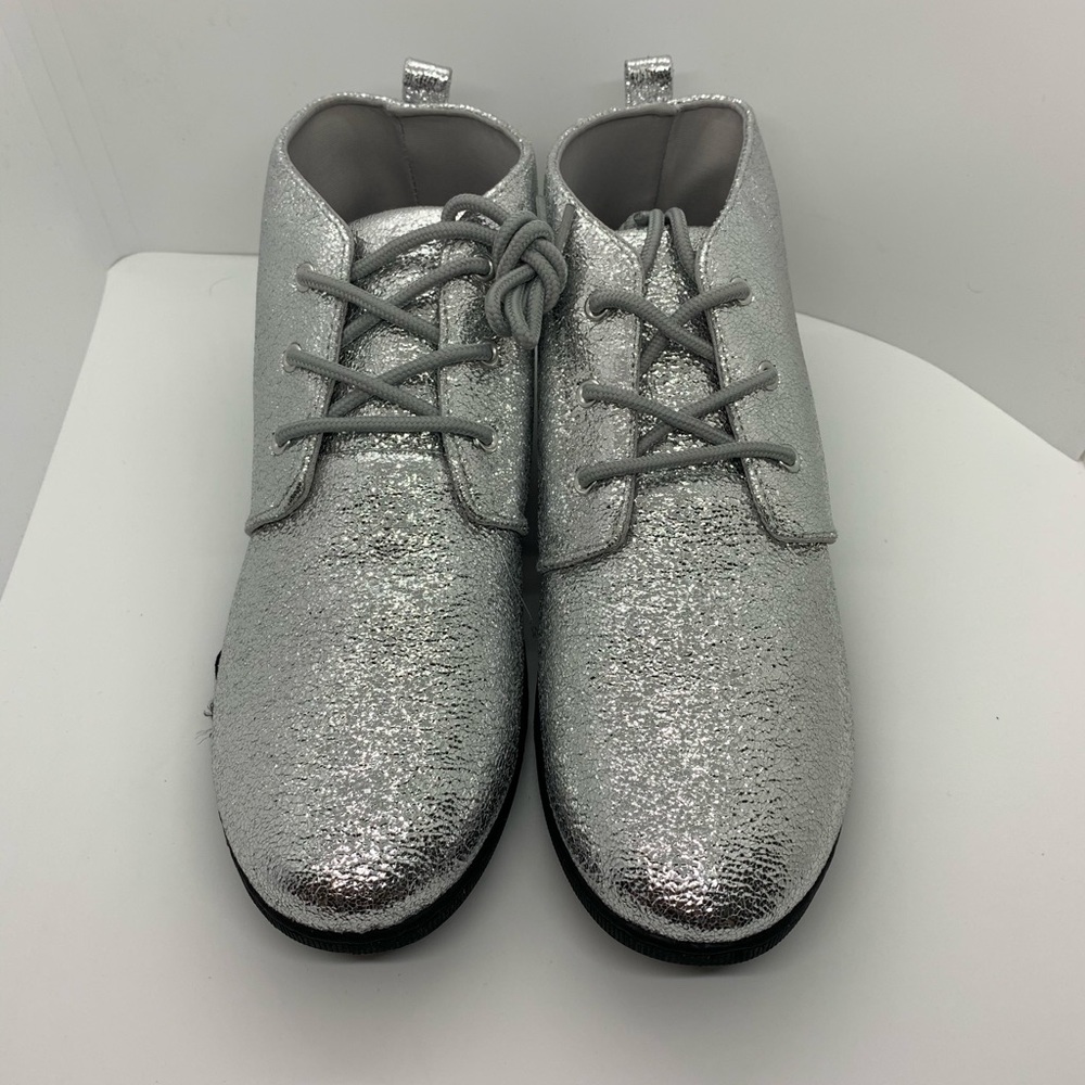 Silver-tone festival booties / sneaker shoes  rogue